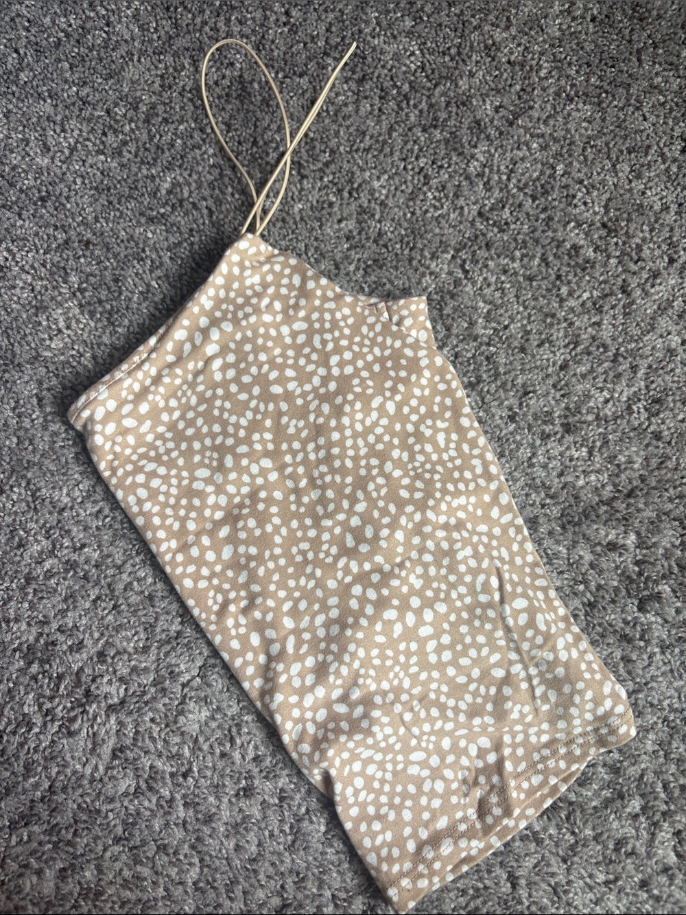 Beige and White Spotted Cami Top